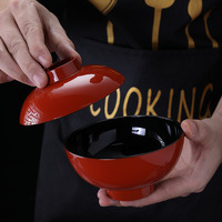 Série Double Sword Bowl, vaisselle japonaise, ensemble de bols en plastique pour soupe, riz et dessert, design fileté