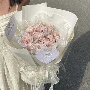 Bouquet de roses artificielles en savon éternel, exquis, à offrir à votre petite amie, sensation haut de gamme, <span class=keywords><strong>cadeau</strong></span> de Tanabata, de la Saint-Valentin ou d'<span class=keywords><strong>anniversaire</strong></span> - Product Image 6