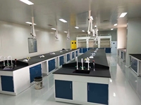 Mesa de Laboratorio Dental con Estructura de Acero, Mesa de Laboratorio de Fisiología, Química y Patología, Superficie de Resina Fenólica Azul de 12.7mm, Fregadero de PP
