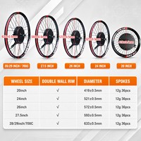 Kit de Conversión de Bicicleta Eléctrica de 2000W 72V con Tracción Trasera, Rueda Libre, Pantalla LCD S866, Controlador KT-V12L, Acelerador y Freno