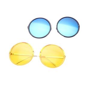 Gafas de Sol Redondas para Mujer K3-9033, Montura Amarilla, Protección UV400 Tipo 3, Lentes AC, Estilo Moderno - Product Image 2