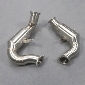 High Performance Resonator Downpipe for Porsche Macans Turbo 2014-2017 3.0T/3.6T - Stainless Steel - Product Image 4