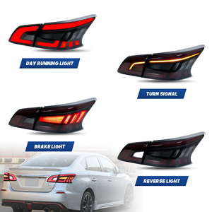 HCMOTIONZ Feux arrière à LED pour Nissan Sentra 2012-2019 B17 Pulsar Sylphy avec lentille rouge <span class=keywords><strong>Smole</strong></span> Color Car Rear Lamps Assembly - Product Image 2