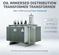 Transformateur immergé dans l'huile, triphasé, 35 kV, 400 kVA, bobinage en aluminium SH15, refroidissement ONAN, IP65, équipe technique locale, disponible immédiatement
