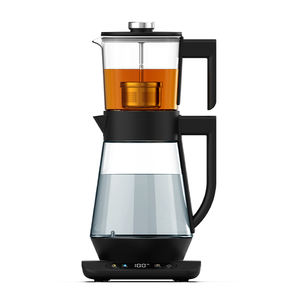 Bouilloire électrique intelligente Hotsy 0.8L+1.8L en verre 220V pour la maison et l'hôtel, avec infuseur à thé turc et support de versement - Product Image 2