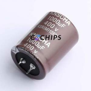 Condensador Electrolítico de Aluminio LSR400M108T452S1AA, Montaje a Presión, Componente de Orificio Pasante (THT), D35xL45mm 1000uF 20% 400V 10mm - Product Image 1