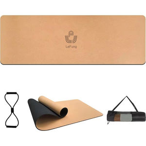 Tapete de Yoga para Niños de 5 mm, Antideslizante, de Caucho Natural y Corcho Ecológico, con Logotipo Personalizado, Naranja, Regalo Promocional Personalizable - Product Image 1