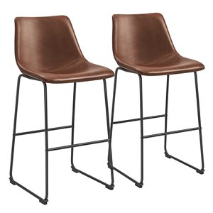 <span class=keywords><strong>Sedie</strong></span> da pranzo sgabelli alti da tavolo in pelle sintetica <span class=keywords><strong>sedie</strong></span> senza braccioli <span class=keywords><strong>con</strong></span> schienale per cucine domestiche - Product Image 3