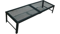 VENTE FLASH - Barbecue pliable en acier robuste noir pour barbecue en plein air sur feu ouvert - Barbecue de camping portable résistant à la chaleur