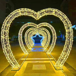Personalizado Led Iluminado Navidad Centro Comercial Decoración Estrella Arco Túnel Arco Iluminado Arte Props <span class=keywords><strong>Parque</strong></span> Escénico Área Decoración - Product Image 5