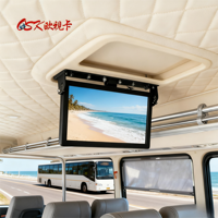 Moniteur LCD rabattable OSK QZ-2151 12V/24V 21.5 pouces avec télécommande entrée AV/HD-MI pour affichage de toit de bus