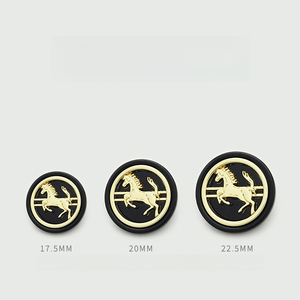 Bouton décoratif rond vintage en métal et résine, motif cheval de <span class=keywords><strong>guerre</strong></span>, tendance - Product Image 4
