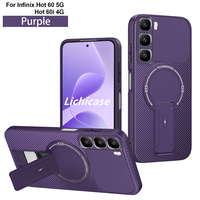 Coque de téléphone magnétique forte à trou de précision antidérapant Lichicase pour Infinix Hot 60 60i 60Pro 60Pro + coque arrière en TPU