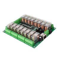 Module IO ZQWL IO-1BXRC16 16DI 16DO Ethernet RS485 Modbus RTU/TCP 12-24VDC Contrôleur E/S Module d'extension PLC Compteur d'impulsions