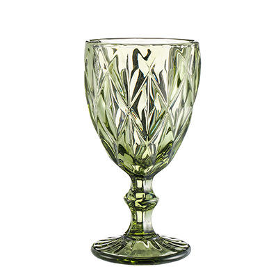 Diamond-shaped shot glass green