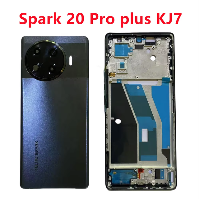 6.78 Inch for Tecno Spark 20 Pro Plus KJ7 Back Cover+middle Frame+camera Lens