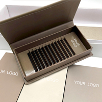 Marque privée Extension de cils de vison Plateaux de cils en soie professionnels Cachemire noir mat Extensions de cils Pbt coréen