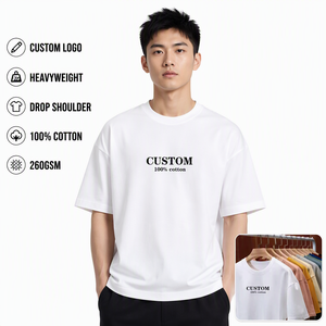 T-shirt personnalisé en coton à manches longues, col rond, imprimé lettres, décontracté, en jersey tricoté, avec logo frontal, épais, pour homme - Product Image 1