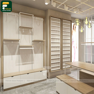 Mueble Moderno para Tienda de Moda, Exhibidor de Ropa, Estante de Pared, Mostrador de Caja, Espejo, Unidad Colgante para Boutique - Product Image 3