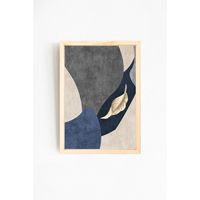 Peinture abstraite moderne rustique Muses Made avec cadre en bois naturel 33-1 Art mural à changement de couleur Midcentury