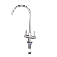 Robinet double en acier inoxydable à osmose inverse, eau froide, rotation à 360 degrés, installation facile, garantie 3 ans, usage domestique - Meilleures ventes