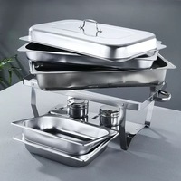 Réchaud de buffet professionnel en acier inoxydable, alimenté à l'alcool, 9L, chauffage 12 heures, couleur argent, efficacité énergétique A++, 60-80°C