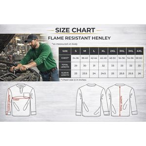 เสื้อยืดแขนยาวทรงเฮนลีย์ ผ้าป๊อปลินคอตตอน 100% สำหรับผู้ชาย ทนไฟ เหมาะสำหรับทำงาน - Product Image 6