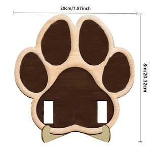 Ornements en bois, albums de souvenirs pour animaux de compagnie, supports de table pour salon et chambre, supports pour colliers de chat et de chien, décorations en bois massif. - Product Image 2