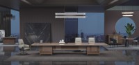 Table de conférence moderne de luxe en bois massif, extensible et pliable, avec grande boîte de rangement pour câbles, éléments chinois, pour bureau, école, hôpital