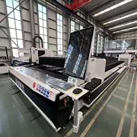 Machine de découpe laser à fibre CNC haute vitesse 6020 avec tête de mise au point automatique et système de refroidissement par eau pour la découpe de tôles métalliques et d'acier inoxydable CE