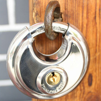 Cadenas rond en acier inoxydable 201, haute sécurité, étanche, pour porte de stockage, cadenas à disque de 60 mm