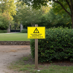 Panneau de jardin en plastique ondulé résistant aux intempéries - Interdiction d'entrée, accès interdit - Product Image 3