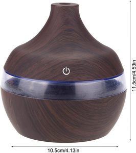 Mini Humidificador 2025 de 300 ml con Aspecto de Madera, Difusor de Aroma Ultrasónico USB, Iluminación LED, 4 Horas de Duración, 35dB, Lámpara Nocturna de Mesa Eléctrica - Product Image 3