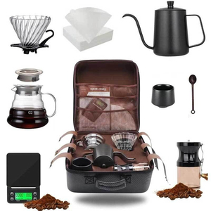 Ensemble de cafetière fait à la main en acier inoxydable <span class=keywords><strong>café</strong></span> <span class=keywords><strong>moulu</strong></span> à la main boîte-cadeau ensemble de <span class=keywords><strong>café</strong></span> extérieur boîte-cadeau - Product Image 3