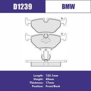 Nouvelles plaquettes de frein pour Brilliance pour <span class=keywords><strong>Alpina</strong></span>-Haute qualité Original Factory Semi-Metalic Ceramic NAO High Temperature Resistance Wear - Product Image 2