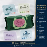 Lingettes pour animaux de compagnie avec logo personnalisé, lingettes humides pour chat et chien, lingettes jetables pour nettoyer les pattes des animaux