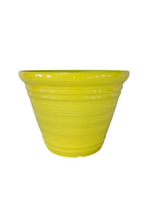 Glänzender Tiefblauer Gerippter Kunstharz-Blumentopf Großer Durchmesser Innen- und Außenbereich Garten-Pflanzgefäß für Stilvolle Wohnraumdekoration - Product Image 3