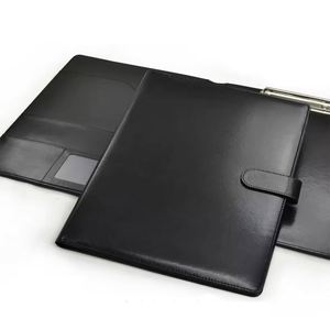 A4 Padfolio Leather Portfolio Organizer Pu <b>File</b> <b>Document</b> With Wirting Pad Folder - Product Image 5