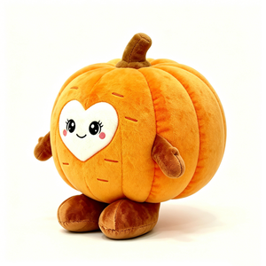 ตุ๊กตาฟักทองน่ารัก ตุ๊กตาฟักทองสำหรับเด็กและทะเล ตุ๊กตาสัตว์นุ่มฟูสำหรับฤดูใบไม้ร่วง/ฮาโลวีน พร้อมหน้ารูปหัวใจและแขนขา - Product Image 5
