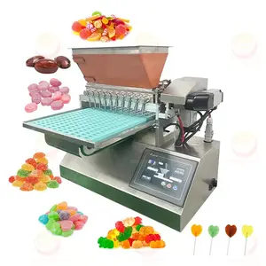 Küçük jöle sakızlı ayı mevduat tam otomatik imalat Bonbon tatlı sert lolipop şeker makinesi yapmak