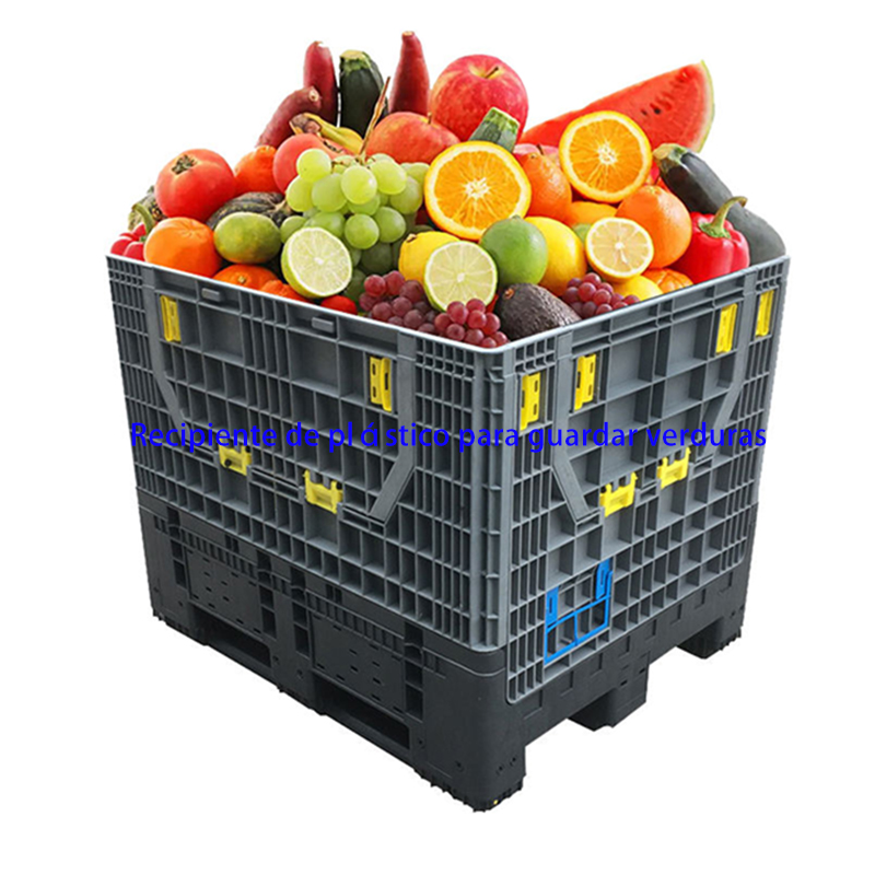 Транспортировочная доставка, долговечная складная коробка для фруктов и овощей, складной пластиковый контейнер с отверстиями под заказ