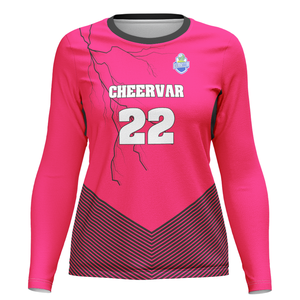 ชุดวอลเลย์บอลคอกลมแขนยาวสำหรับผู้หญิงชุดเล่นวอลเลย์บอลฝึกซ้อมแข่งขัน - Product Image 6