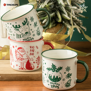 Khuyến mại biểu tượng tùy chỉnh gốm sứ cà phê dễ thương hộp màu sang trọng Món Quà Giáng sinh cốc cốc cốc cho cô gái - Product Image 3