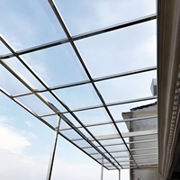 Plaque de toiture en polycarbonate solide transparente anti-UV 3mm 4mm 6mm 8mm 10mm