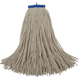 Boardwalk 724CEA 24oz White <b>Microfiber</b> <b>Mop</b> Pad Cut-End Lie-Flat Design Plastic Basket Manual Wrapping for Flat Floors 724CEA - Product Image 3