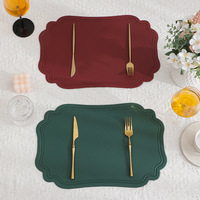 Sous-verres et sets de table en cuir PU personnalisables avec logo, imperméables, antidérapants et isolants, style nordique