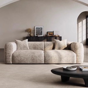 Ensemble modulaire sectionnel moderne pour salon avec tissu incurvé, élégant et confortable - Product Image 2