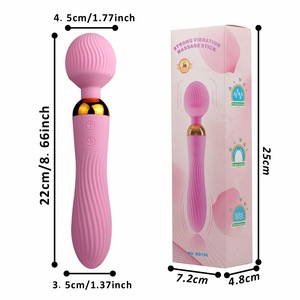 Vibromasseur double tête rechargeable, jouet sexuel pour adultes, baguette électrique AV pour masturbation féminine, massage corporel féminin, stimulation clitoridienne - Product Image 5
