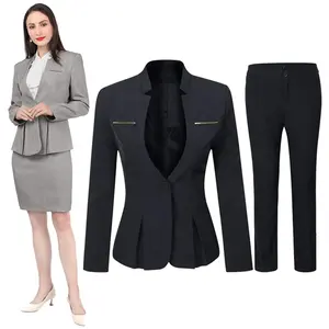 Setelan Pakaian Profesional Wanita, Setelan Rok Resmi, Celana Kerja, Blazer Kantor, Celana Pengantin, Pakaian Bisnis Korea