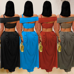 도매 새로운 도착 투명 등이없는 단색 민소매 튜브 여성 섹시한 원피스 - Product Image 2